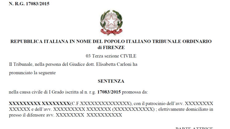 Sentenza Tasso Leasing- Tribunale di Firenze 17 Marzo 2021