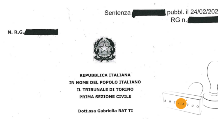 Tribunale di Torino Sentenza 869 2021 del 24 02 2021