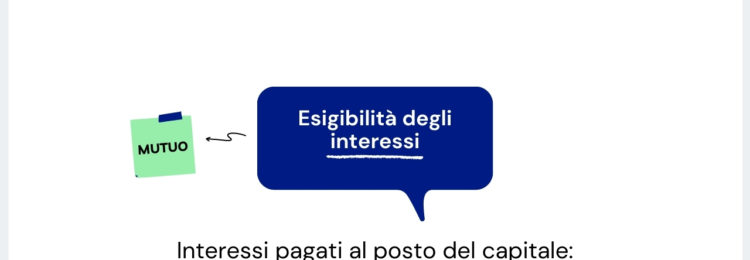 Interessi pagati al posto del capitale perché è possibile richiederli indietro